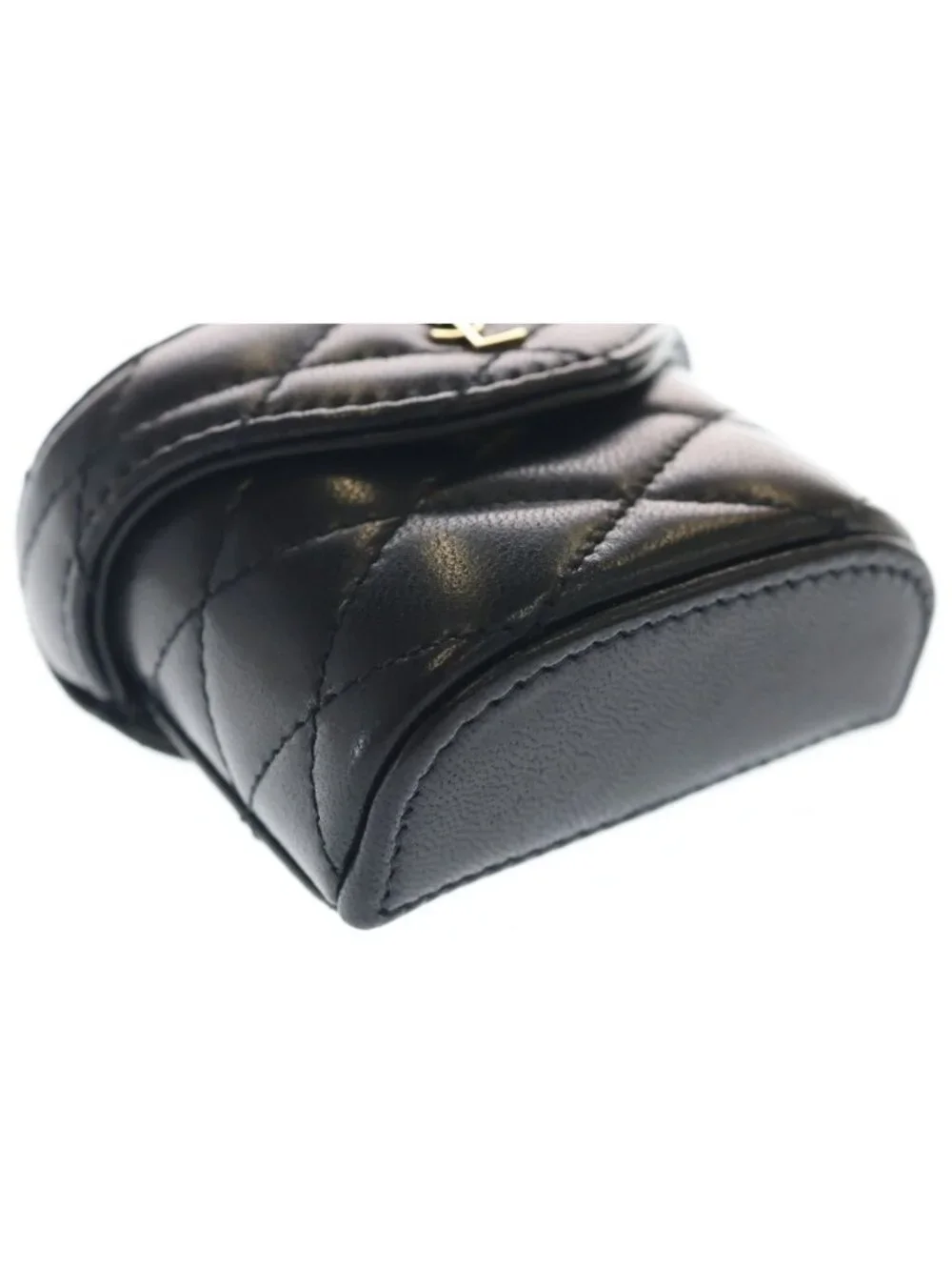 Saint Laurent Paris June Lambskin Mini Handbag Pouch Black